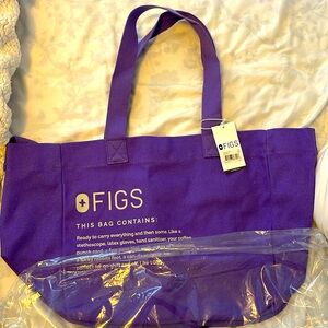 Fig’s canvas tote bag in purple NWT